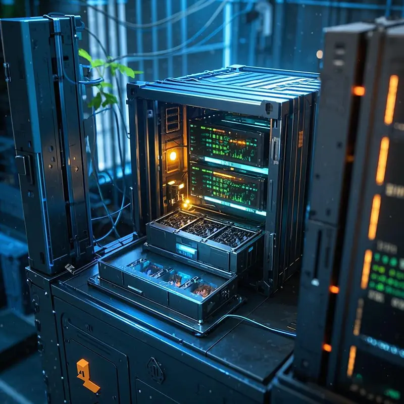 Rør til virtuel valuta container computerrum